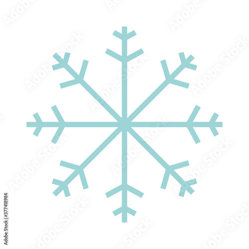 happy merry christmas, snowflake decoration season, celebration festive flat icon style