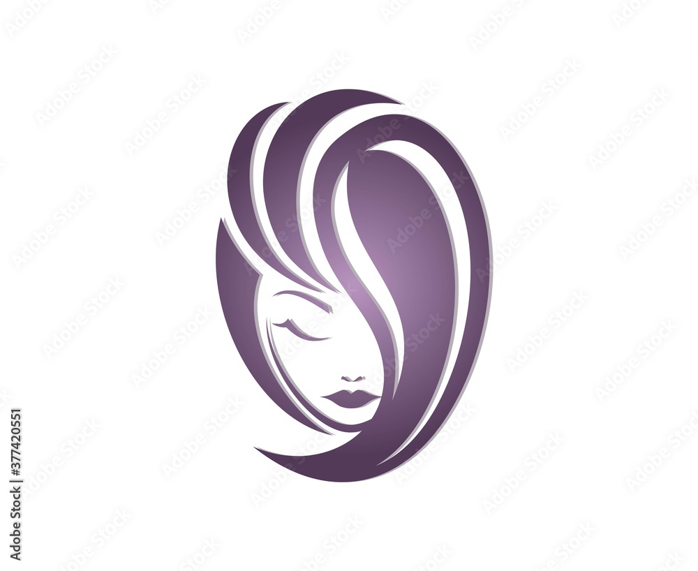 Creative design of fashion woman face icon Creative design of fashion woman face icon