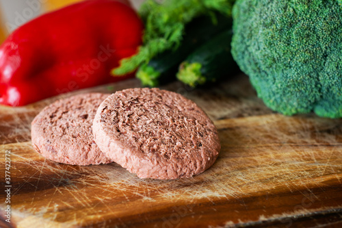 raw vegan not meat pattie photo