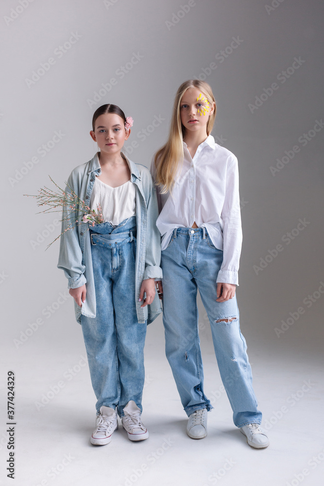 Pretty teen girl studio portrait Pretty teen girl studio portrait