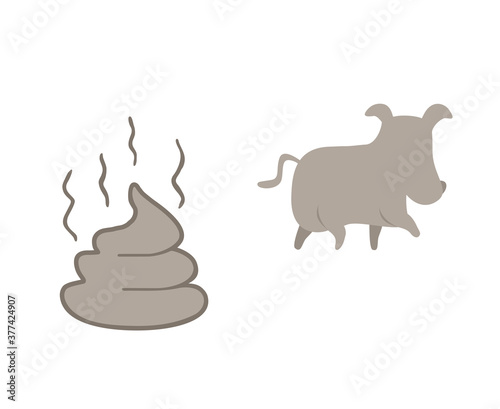 Design of shit and dog