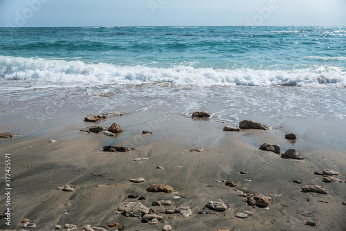 Canvas-taulu Rocas en la Playa de Rancho Luna en Cuba