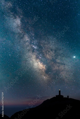 Milky way view during a crear night photo