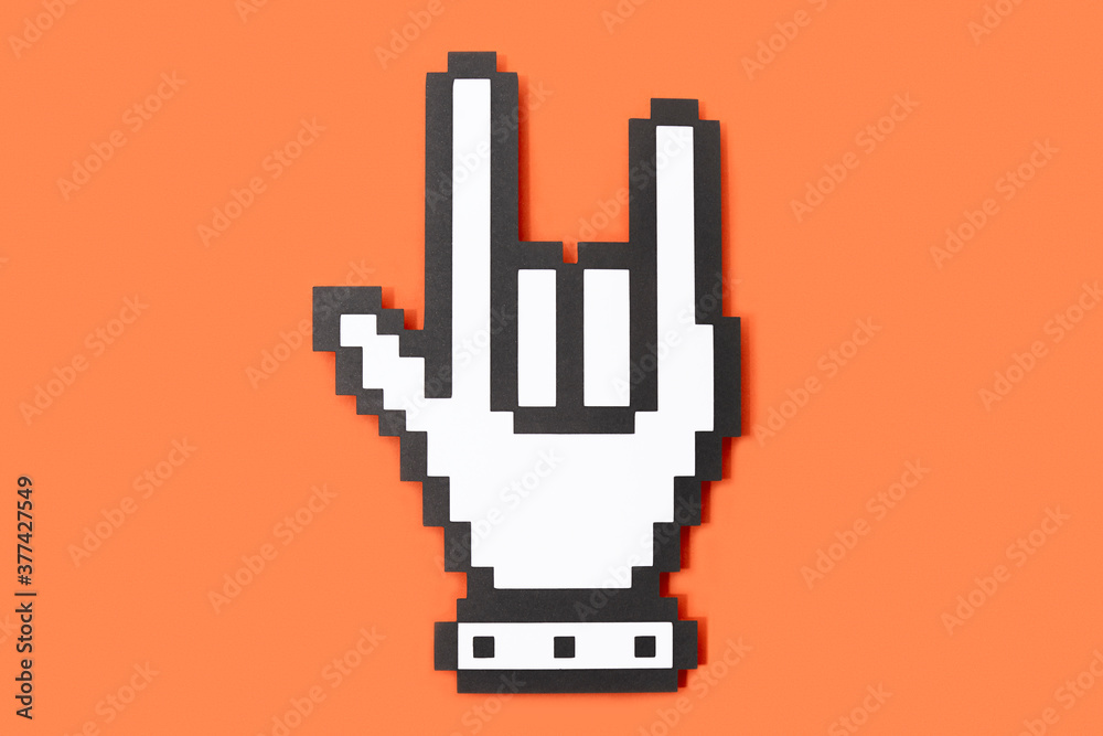 Heavy Metal Pixel Sign Stock Photo | Adobe Stock