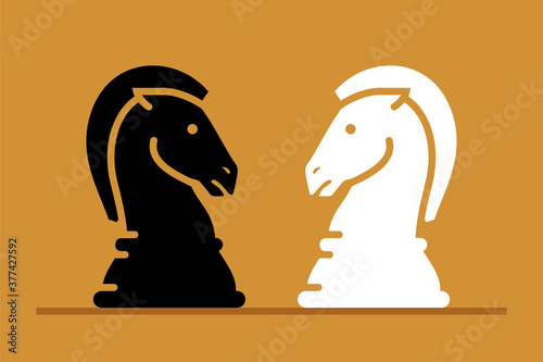 Chess Knight Strategy Game Illustration