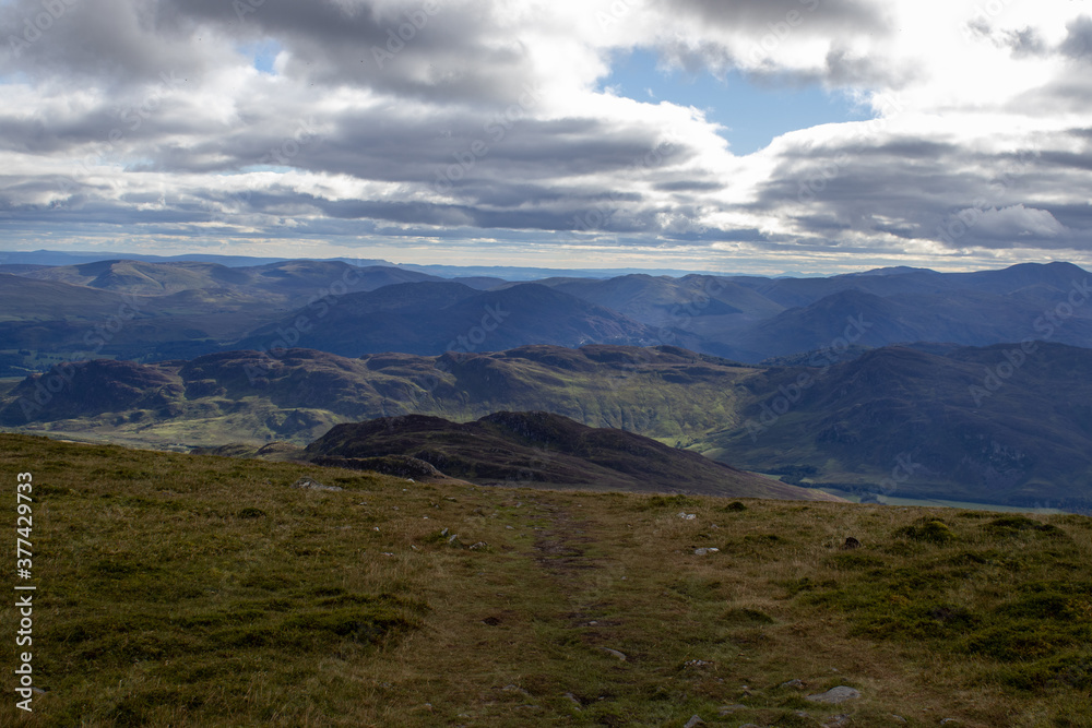 Old road into the Scottish highlands