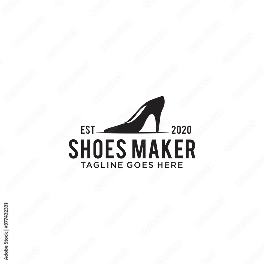 Shoes maker logo design template Shoes maker logo design template