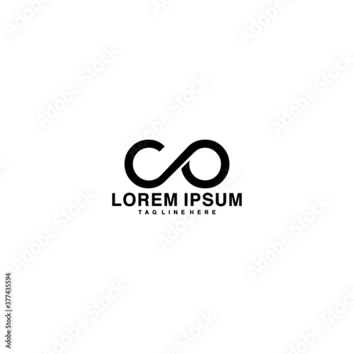 Simple CO initial Logo design template vector illustration 