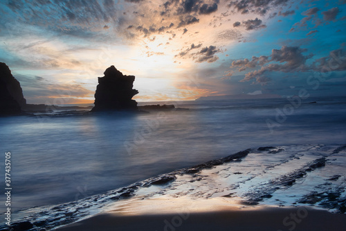 nature, sunset, sea, beach, sky, horizont