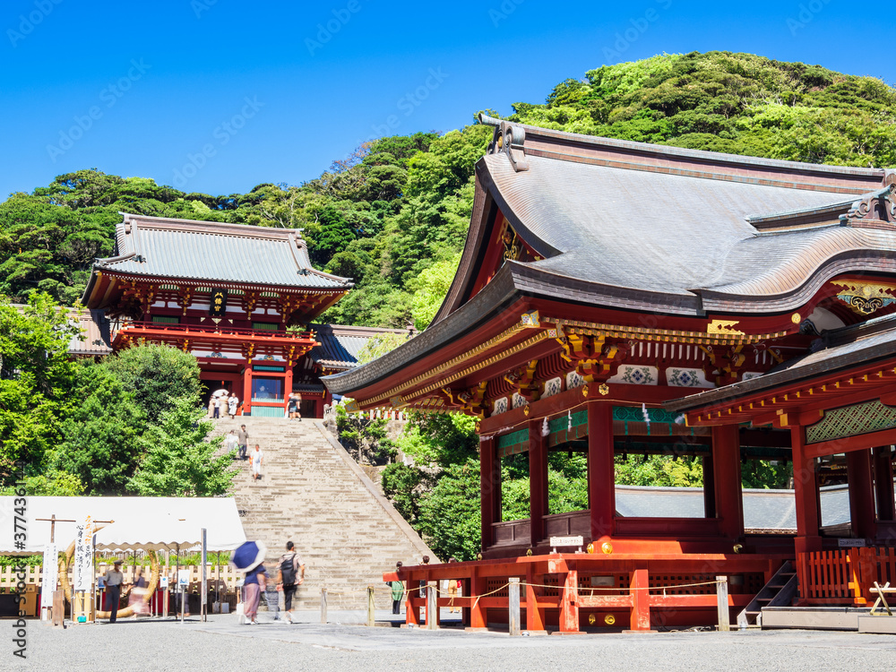 鎌倉　鶴岡八幡宮　本宮と舞殿