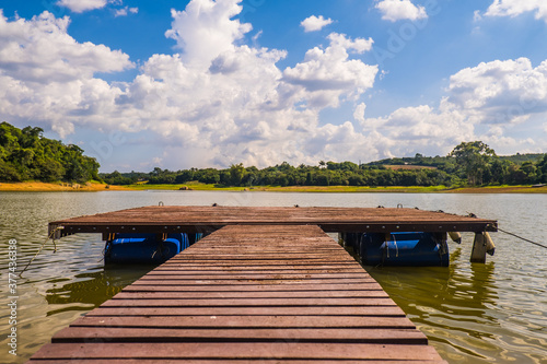 View from the pier of Ibiuna Dam photo