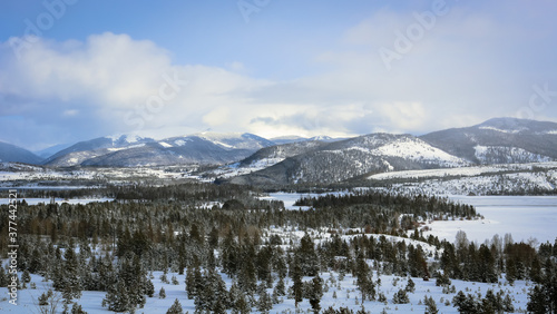 Snow mountains area