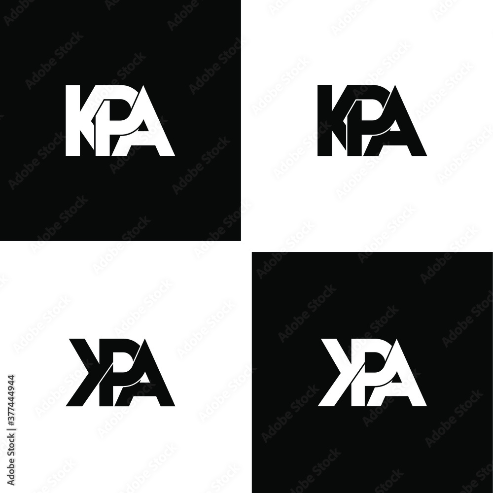 kpa lettering initial monogram logo design set Stock Vector Adobe Stock