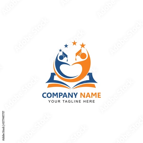 Institutional and educational vector logo design photo