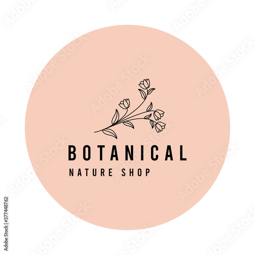 Natural business logo collection in minimal style Free Vector.