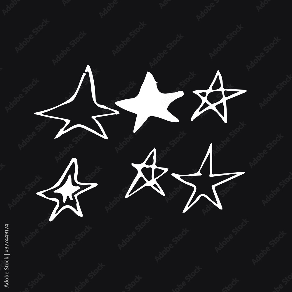 Set of 9 different hand drawn stars, rough handmade, black doodles EPS Vector
Set of 9 different hand drawn stars, rough handmade, black doodles EPS Vector