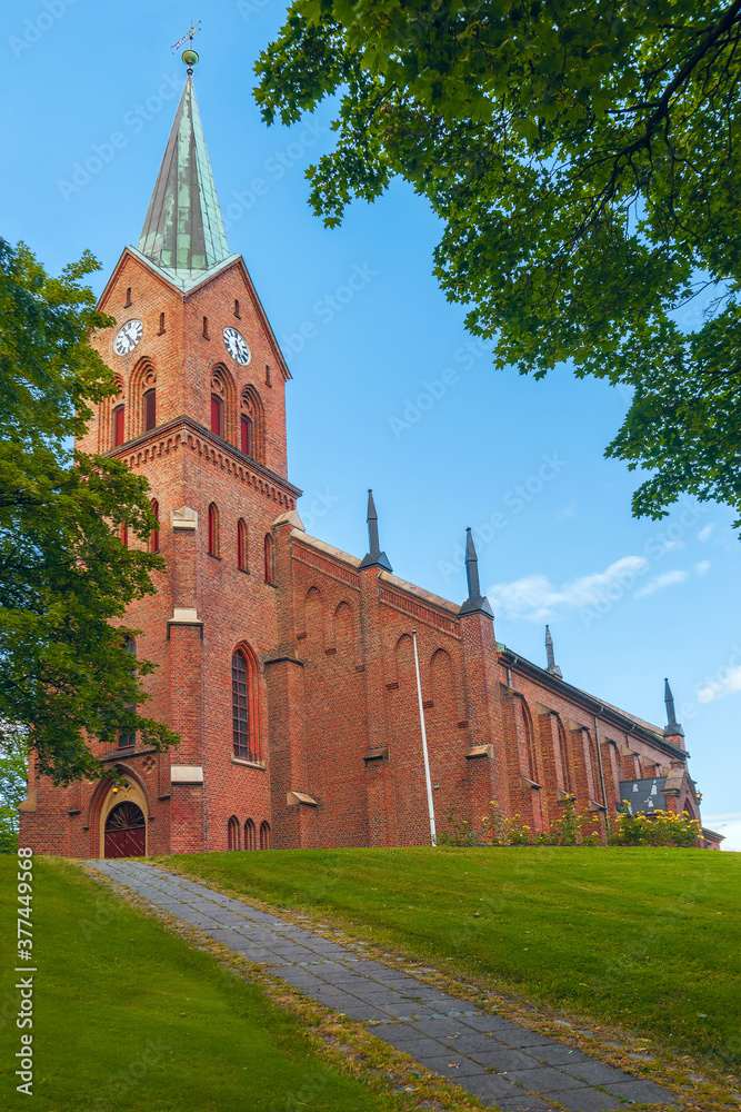 Lutheran Church in Sarpsborg.Viken county.Norway