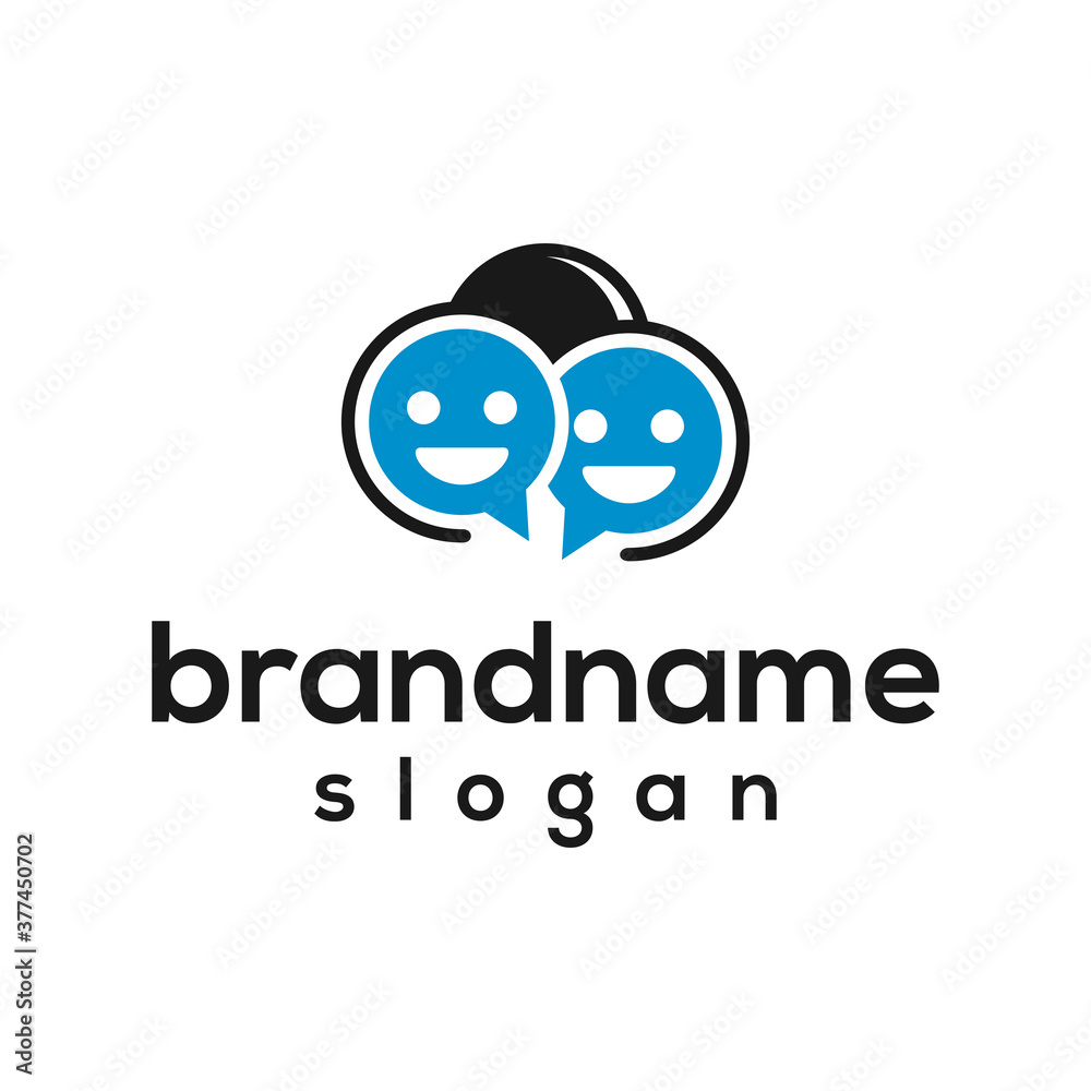 simple chatting logo design vector simple chatting logo design vector