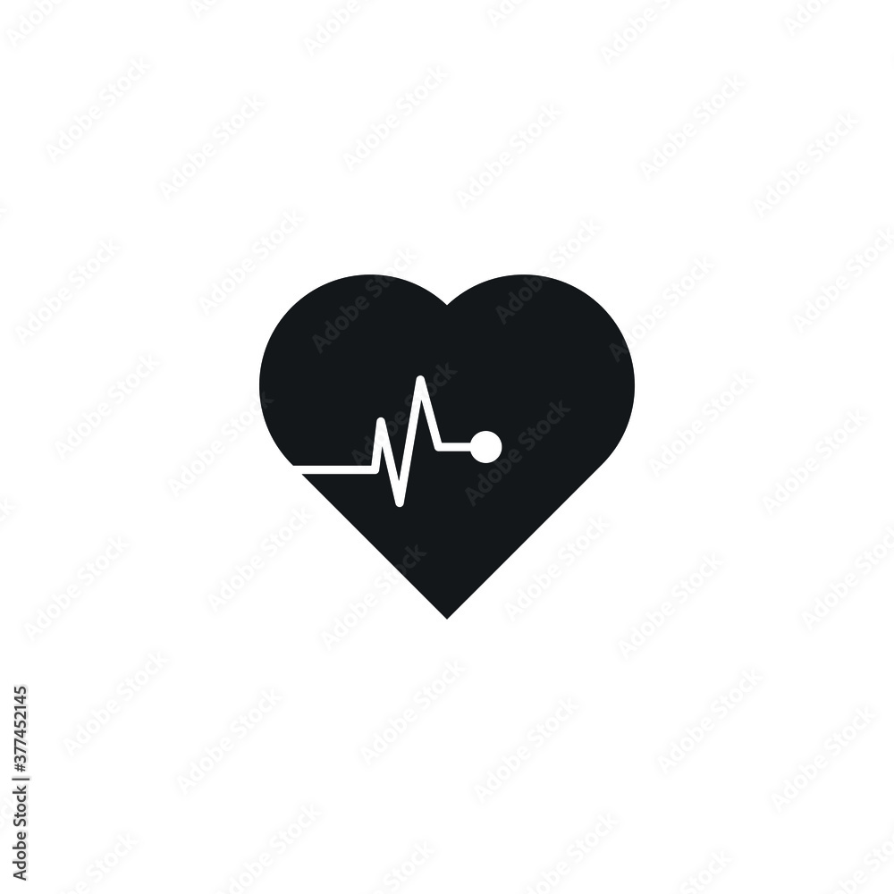 Heart beat monitor pulse line art icon for medical apps and websites isolated on white background EPS Vector Heart beat monitor pulse line art icon for medical apps and websites isolated on white background EPS Vector