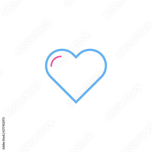Free Download Heart shape, thin line, outline medical icon isolated on white background EPS Vector - GFXLoad