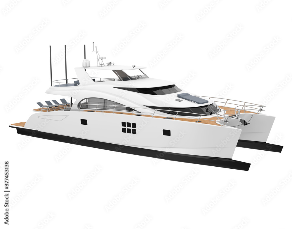 Catamaran Boat Isolated Catamaran Boat Isolated