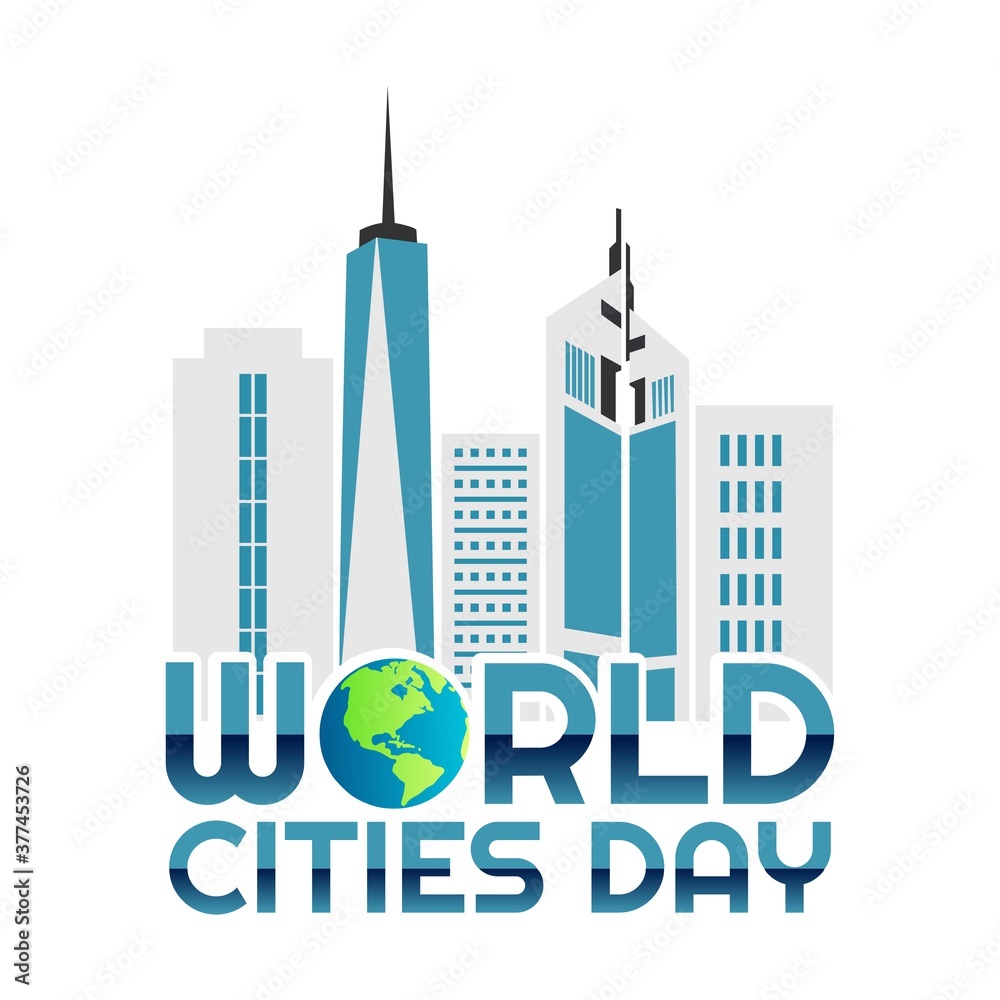 World Cities Day Vector Illustration