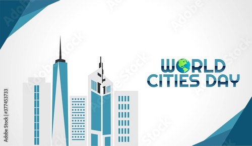 World Cities Day Vector Illustration
