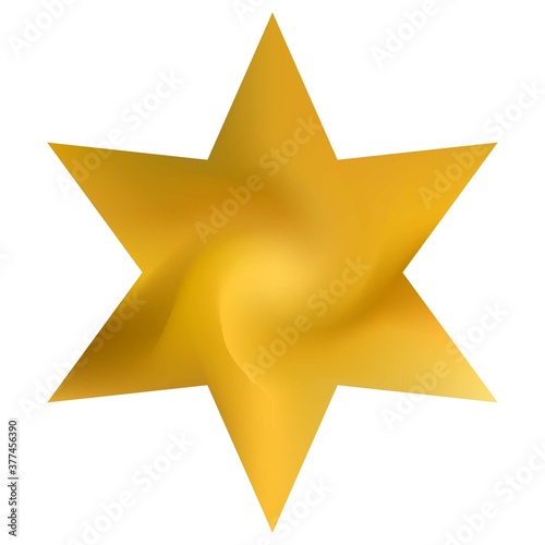 Gradient background in the form of hexagram.