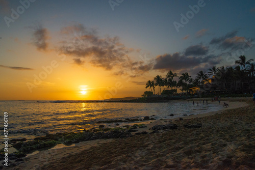 sunset in kauai