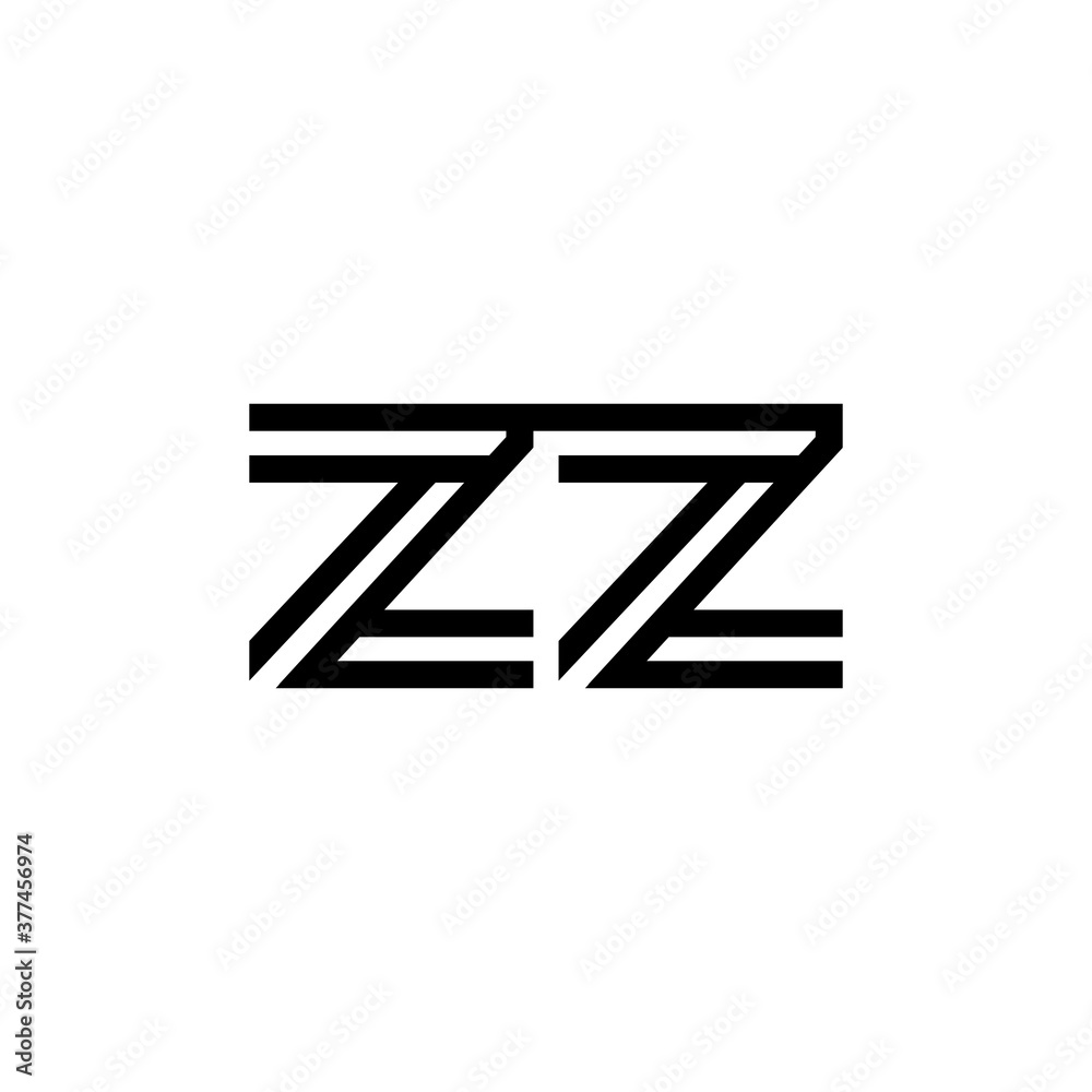 initial letter zz line stroke logo modern initial letter zz line stroke logo modern