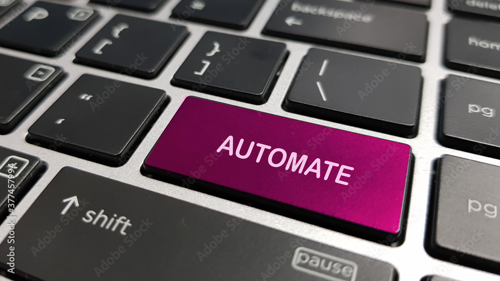 Fototapeta premium Automate concept using keyboard key