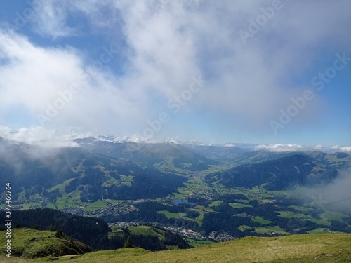 mountains and clouds