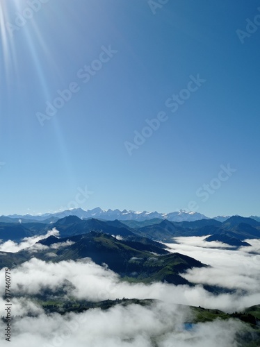 snow covered mountains