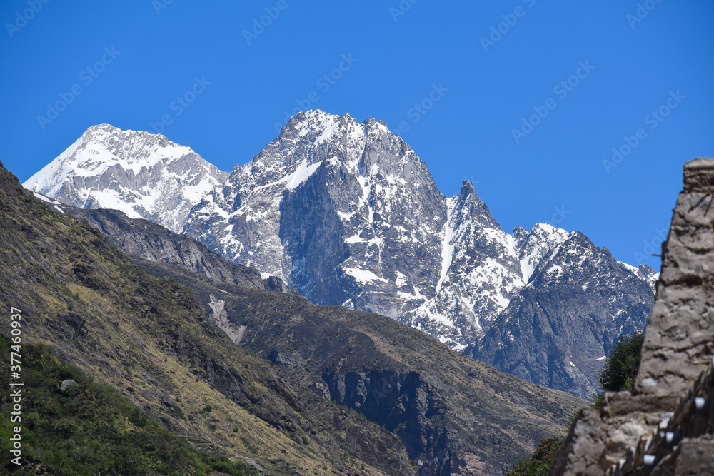 Peaks and the snow makes best pair