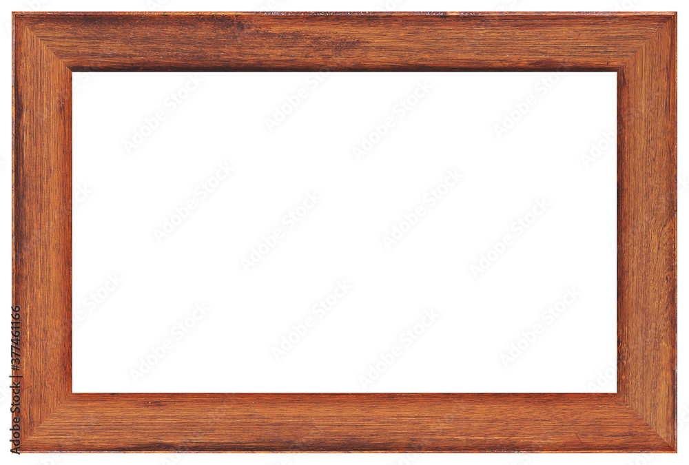 Obraz premium Wood photo frame isolated on white background
