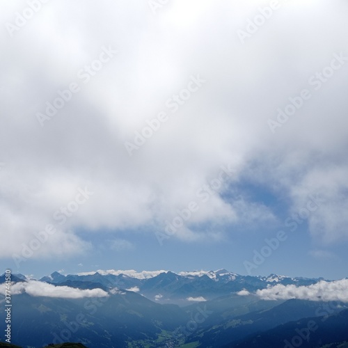 clouds in the mountains