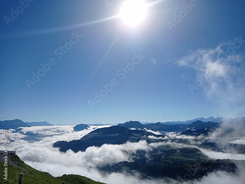 snow covered mountains