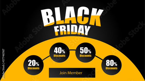 Black Friday promotional campaign. It has an eye-catching yellow appeal.