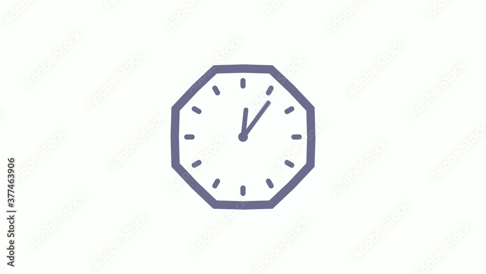 Counting down aqua gray clock icon on white background Counting down aqua gray clock icon on white background