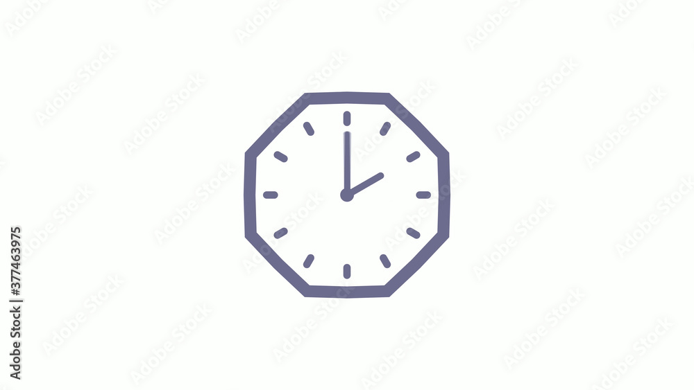 12 hours counting down clock icon with trick,Aqua gray clock icon on white background 12 hours counting down clock icon with trick,Aqua gray clock icon on white background