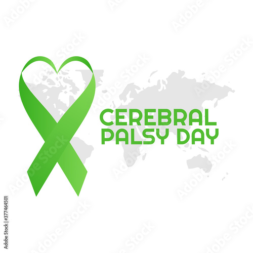 Vector graphic of world cerebral palsy day good for world cerebral palsy day celebration. flat design. flyer design.flat illustration.