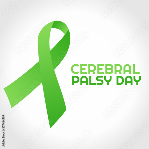 Vector graphic of world cerebral palsy day good for world cerebral palsy day celebration. flat design. flyer design.flat illustration.