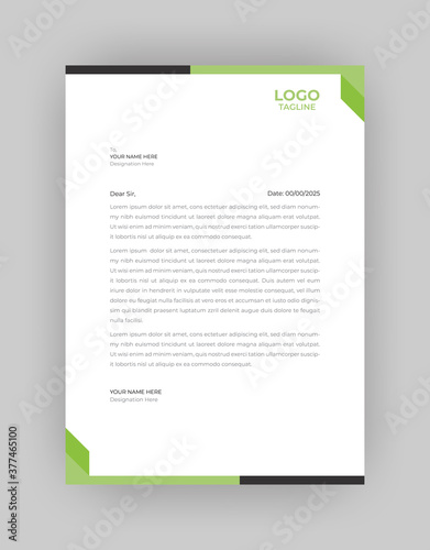 Professional And Modern Business Style, Flat Letterhead Design Template Vector