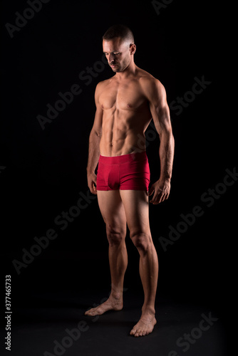 Athletic man in underwear.
