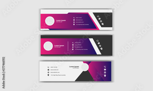 modern Corporate email signature collection set.