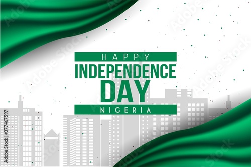 1st October Nigeria Independence Day template. vector illustration