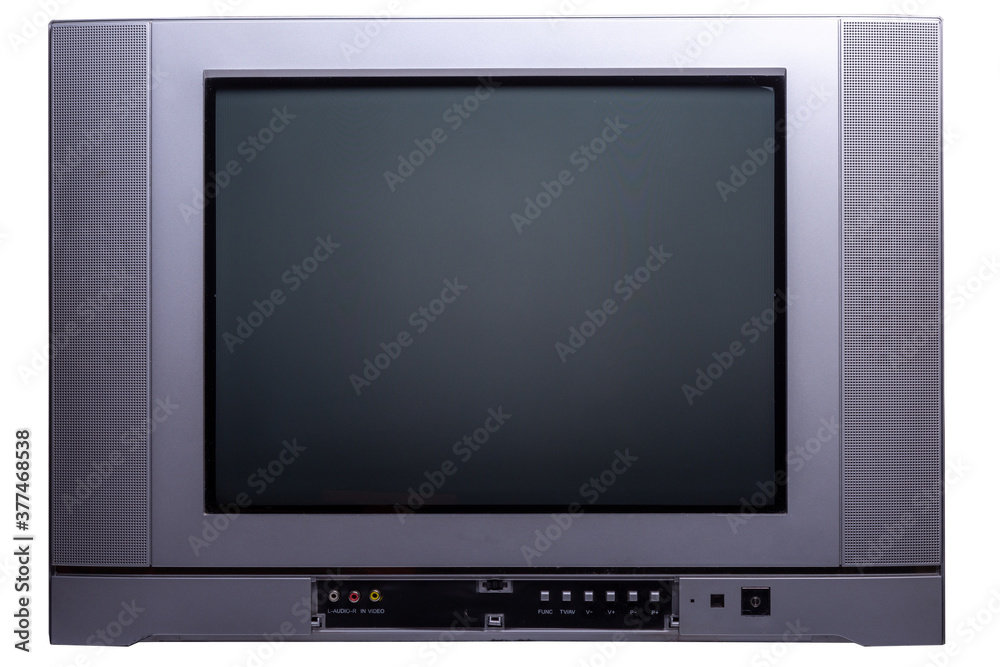 old tv isolated on white background old tv isolated on white background