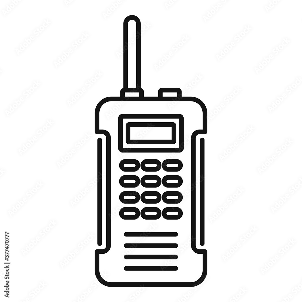 Walkie talkie portable icon. Outline walkie talkie portable vector icon for web design isolated on white background