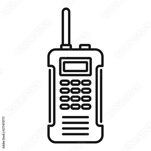 Walkie talkie portable icon. Outline walkie talkie portable vector icon for web design isolated on white background