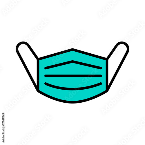 Mouth guard mask, protect from all viruses and bacteria. Vector illustration